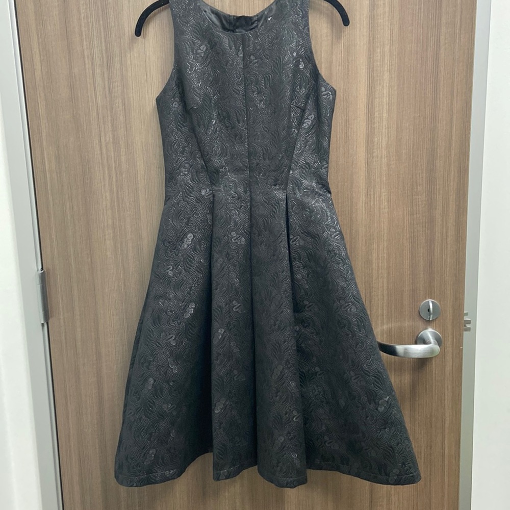 INA Black dress with beautiful floral pattern with pockets